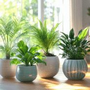 airy modern living room with green plants