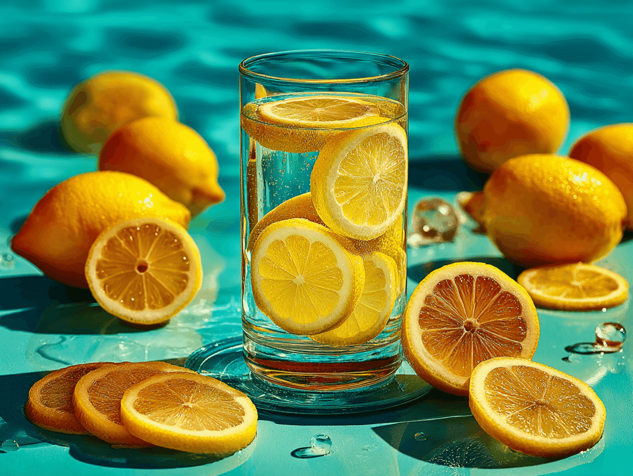 a-glass-of-lemon-water - dailyglowandgrow Lemon water and lemons