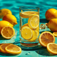 a-glass-of-lemon-water - dailyglowandgrow Lemon water and lemons